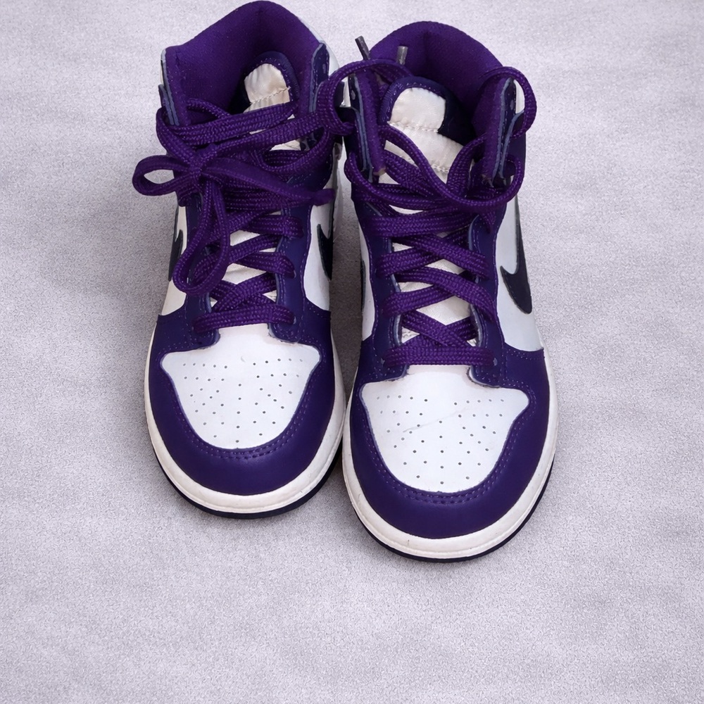 Nike Dunk High OG Purple & White Kids Size 13C
